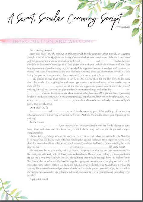 CraftingaPersonalizedCeremonyScript:MoreThanJustWords